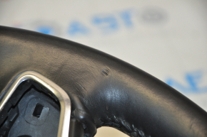 Naked steering wheel Chevrolet Volt 16 - black leather, without heating, without buttons and paddles, scratches on leather