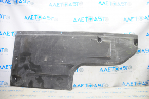 Rear right underbody protection Hyundai Sonata 15-17 tear in fastening, tear