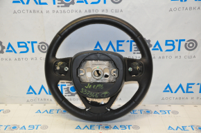 Naked steering wheel Jeep Grand Cherokee WK2 14-21 leather black, heated, with lower pad, scratches, dents