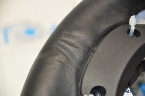 Naked steering wheel Jeep Grand Cherokee WK2 14-21 leather black, heated, with lower pad, scratches, dents