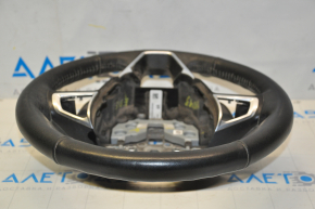 Naked steering wheel Ford Edge 15-24 leather black, without heating, with a knob, scuffs