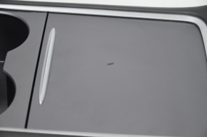 Console center armrest and cup holders Tesla Model 3 21- leather black, without wiring, scratches, abrasions