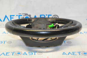 Naked steering wheel Mitsubishi Outlander 14-21 leather black, scratches, abrasions