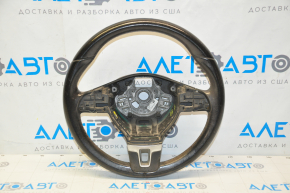 Naked steering wheel VW Passat b7 12-15 USA leather black, no buttons, worn, bumps