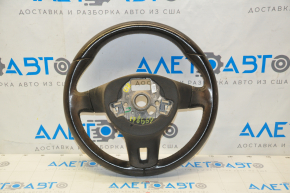 Naked steering wheel VW Passat b7 12-15 USA leather black, no buttons, worn, bumps