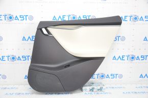 Door trim card rear right Tesla Model S 16-20 rest leather black, with beige insert, with backlight