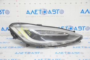 Headlight front right Tesla Model S 16-20 complete rest UP-LEVEL, sand, broken fasteners