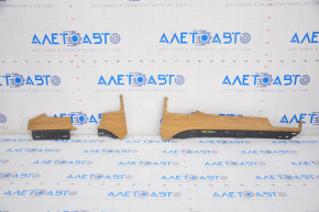 Set of front panel trims for Tesla Model S 12-20 air vents in light wood