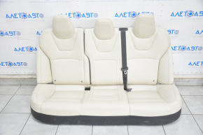 Rear row of seats 2nd row Tesla Model S 16-20 rest, beige, heated, scratches