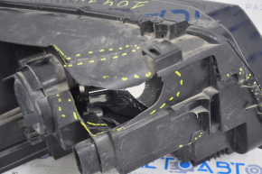 Headlight front left bare VW Tiguan 18-21 halogen, DRL LED, broken housing, for polishing