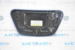 Front cover of charging port nose Nissan Leaf 13-17 with badge, dented, cracks, badge rubbed off