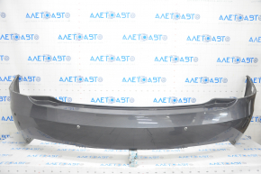 Rear bumper bare Tesla Model S 16-20 rest, for 6 parking sensors, graphite