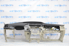 Torpedo front panel with AIRBAG Toyota Prius 30 10-15 beige, with overlay