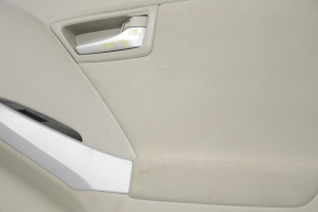 Door trim card rear right Toyota Prius 30 10-15 beige, with beige insert cloth, scratches, for dry cleaning