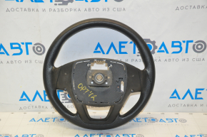 Naked steering wheel Kia Optima 12-13 black rubber, without pads and buttons, scuffs on plastic and rubber