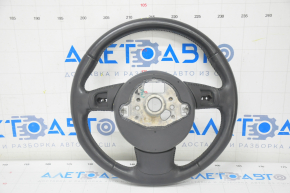 Bare steering wheel Audi A3 8V 15-20 leather, black, under petals, without buttons and petals, scratches