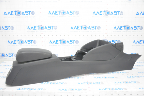 Central console armrest Audi A3 8V 15-20 black, armrest leather black, with deflector