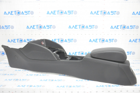 Central console armrest Audi A3 8V 15-20 black, armrest leather black, with deflector