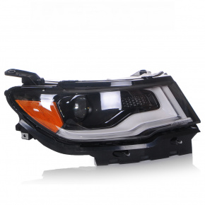 Headlight front right complete Jeep Compass 17-21 halogen, with mount