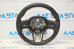 Bare steering wheel Jeep Compass 17-21 rubber black, with pads
