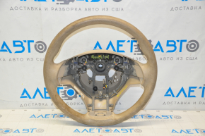 Naked steering wheel Nissan Rogue 14-16 beige rubber, for dry cleaning