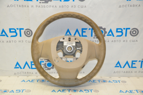 Naked steering wheel Nissan Rogue 14-16 beige rubber, for dry cleaning
