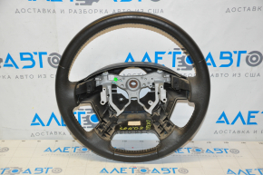 Naked steering wheel for Toyota Sequoia 2011, black leather, no buttons or cruise control, scuffs, bumps