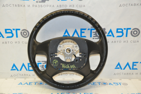 Naked steering wheel Toyota Highlander 08-13 leather black, scratches on leather and plastic