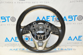 Naked steering wheel Mazda CX-5 16-16 leather black, with pads, scratches, dents