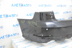 Bare rear bumper Audi A3 8V 15-16 for parking sensors, with central mount, black