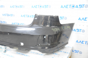 Bare rear bumper Audi A3 8V 15-16 for parking sensors, with central mount, black