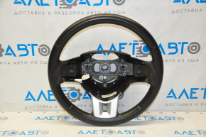Naked steering wheel Dodge Durango 11-13 leather black, for cruise, without buttons, with pads, heated, scratches, bumps
