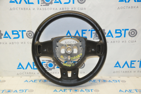 Naked steering wheel Dodge Durango 11-13 leather black, for cruise, without buttons, with pads, heated, scratches, bumps
