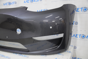 Tesla Model Y 20 bare front bumper - for 6 parking sensors, graphite
