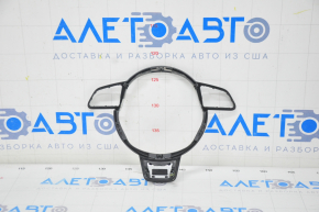 Steering wheel cover Audi A3 8V 15-20 black gloss, break crepe