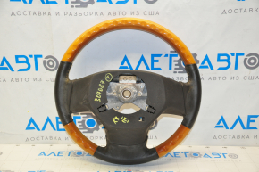 Naked steering wheel Lexus RX350 RX450h 10-15 black leather light wood, no buttons, scratches
