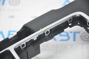 Center console trim with cup holders complete Audi A3 8V 15-16 with Start-Stop, without Premium Audio, crack on chrome