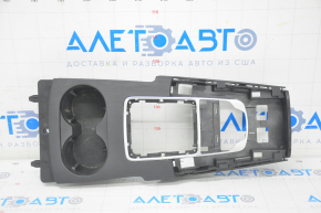 Center console trim with cup holders complete Audi A3 8V 15-16 with Start-Stop, without Premium Audio, crack on chrome