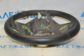 Naked steering wheel VW Jetta 19-19 leather black with heating, without buttons and overlay, dents on the leather