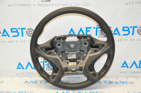 Naked steering wheel Hyundai Sonata 11-15 rubber black, without buttons and pads, broken mount
