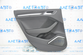 Door trim card rear left Audi A3 8V 15-20 4d, 5d, black, leather, Bang and Olufsen, with tweeter, aluminum insert