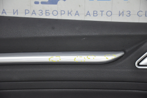 Door trim card front left Audi A3 8V 15-20 4d, 5d, black, leather, Bang and Olufsen, aluminum insert, scratches on insert
