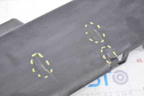 The front bumper reinforcement trim of the Audi A3 8V 15-20 is crushed and torn