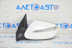 Side mirror left Hyundai Santa FE Sport 17-18 rest, 6 pins, turn signal, white+black