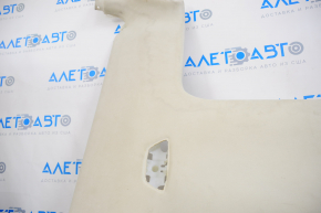 Tesla Model X 16-21 headliner alcantara beige, dry clean, broken fastener, creases, scratches, dents