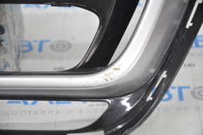 Right bumper grille Hyundai Santa FE Sport 17-18 rest usa, under fog lights, black gloss + chrome, sand, scratches