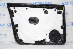 Door trim card front right Tesla Model Y 20 - black leather, without backlight, with suede insert with window lift control with door opening button, scratches