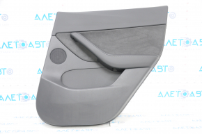 Door trim card rear right Tesla Model Y 20 - leather black, type 1, with speaker, with suede insert, with window lift control, with door opening button, scratches, without backlight