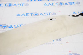 Front pillar trim right Tesla Model X 16-21 Alcantara beige, chemically treated, broken crepe, tear