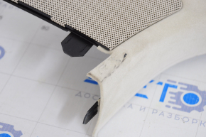 Front pillar trim right Tesla Model X 16-21 Alcantara beige, chemically treated, broken crepe, tear